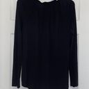 Pleione  Black Jersey Long Sleeved Top with tie accent Photo 5