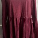 Known Supply • NWT Burgundy Jupiter Tiered Dress Organic Cotton Size XL Photo 1