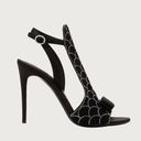 Salvatore Ferragamo  Lascari Sandals- Nero (Black) Fabric, US 7.5 Photo 2