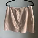 ZARA  Basic Pink Chevron Leather Suede Mini Skirt Photo 2