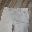 Tommy Hilfiger Lightweight Gray White Vertical Stripe Flare Leg Pants size 8 Photo 1