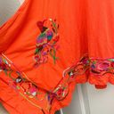 Johnny Was  Orange Colorful Dress Sleeveless Floral Bird Medium Photo 2