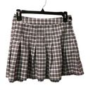 Full Tilt  Lavender Plaid Pleated Mini Skirt Size S Photo 0