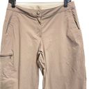 L.L.Bean  Size 8 Reg Comfort Trail Capri Brown Stretch Nylon Outdoor Hiking Cargo Photo 4