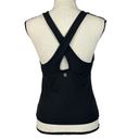 Sweaty Betty  Medium Tank Top Activewear Stretch Criss-Cross Straps Bra Black Photo 2