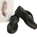 Jessica Simpson  Kemnie Leather Platform Wedge Thong Sandals size 9.5 NEW IN BOX Photo 8