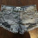 We The Free  Free People Black Denim Shorts 29 Photo 0