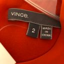 Vince Red Orange 100% Silk Sleeveless Sheath Shift Dress Size 2 Photo 3