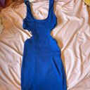 ZARA Blue Cutout Mini Dress Photo 1