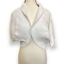 Torrid Women’s  1 Vintage Style White Knit Short Sleeve Bolero Shrug 14 16 Photo 0