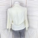 BCBGMAXAZRIA  Kimono Sleeve Cowl Neck Sweater Cream XL Photo 3