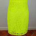 J.Crew  Collection Neon Yellow Lace Sheath Dress Photo 4