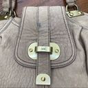 Twisted rafe New York Nubuck Leather Satchel Large  Handle Purse Handbag Beige Photo 7