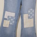 Wrangler Billabong x  Patchwork Flared High Waist Jeans Size 28 Light Wash Photo 3