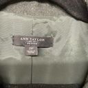 Ann Taylor  Green Wool Blend Pleather Trim Double Breasted Jacket Size 2P Petite Photo 6