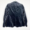 Frame  Denim Classic Velvet Velour One Button Collared Blazer Jacket Charcoal 2 Photo 3