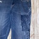 White House | Black Market  Jeans Patched Embroidered Distressed Girlfriend Size 4 Photo 2