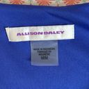 Allison Daley royal blue knit woven 3/4 sleeve sweater women’s size medium Photo 8