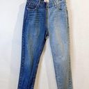 Revice Denim Revice Yin Yang Two Tone Crop Colorblock Zipper High Rise Straight Jeans Size 30 Photo 4