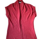 Natori  Dolman Knit Wool Cardigan Vest Burnt Orange Women's  Size Small Oversized Photo 0