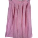 American Vintage Vintage Patchin Place NWT Pink Woven Pleated Midi Skirt Made In USA Size 14 Photo 0