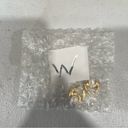 Madewell NWOT  Freshwater Pearl Huggie Hoop Earrings Gold Tone Photo 3