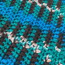 infinity Handmade Crochet  Scarf and Beanie Hat Teal Stripe Photo 1