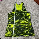 Nike Dri-Fit Regular Fit Activewear Tank Top Lime Green Black Water Print Large Photo 8