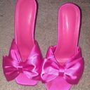 SheIn Pink Satin Bow Heels Size 6.5 Photo 1