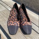 ZARA Leopard print with black cap toe slip on flats 6.5 Photo 2