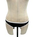 Hoaka Swimwear  Black White Trim Neoprene Two-Piece Bikini Set XS Plus / Small Photo 2