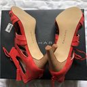 Tahari  Orange Multiband High Heel Shoes Photo 1