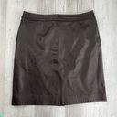 Jaclyn Smith Jacklyn Smith Brown Leather Mini Above Knee Eyelet Trim Zipper Back Skirt 14 Photo 1