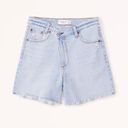 Abercrombie & Fitch High Rise Dad Shorts in Light Wash - 26 Photo 0