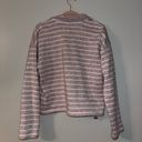 Thread and Supply  Pink Striped Quarter-zip Pull Over Sweatshirt Photo 2