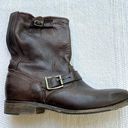 Pacific&Co Vintage Shoe  Brown Slouchy Leather Biker Buckle Boots 8.5 Photo 0