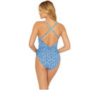 Bleu Rod Beattie  One Piece St. Tropez Swimsuit Halter Criss Cross Back Blue 10 Photo 1