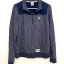 PINK - Victoria's Secret PINK VS VICTORIA'S SECRET Perfect Quarter 1/4 Zip Blue White Colorblock Logo M Photo 1