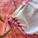 vintage pink sparkly iridescent triangle bikini top Size L Photo 4