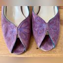 Salvatore Ferragamo Vintage  Purple Suede Sling Back Heels Photo 6