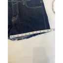 Hudson Jeans Hudson Dark Blue Wash Button Fly Raw Hem Denim Jean Shorts EUC Sz 26 Midrise Photo 12