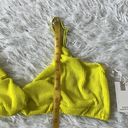 Good American 14.  Women’s Always Fits Twist Bikini Top Electric yellow001 size 8 Photo 4