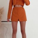 ZARA Tangerine Tied Crop Blazer Photo 3