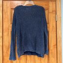 Vintage Havana  Blue V Neck Knit Sweater Photo 3