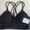 Lululemon Nulu Strappy V-Neck Yoga Bra Black Size 4 Photo 0