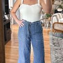 Seven7  wide leg striped jeans Photo 6