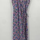 J.Crew  Fabrizia Floral Print Midi Wrap Dress Tie Waist V Neck Surplice Womens S Photo 0