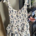 Floral Blue Dress Size M Photo 2