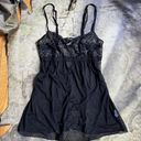 La Perla  Black Floral Lace Mini Slip Dress Photo 0