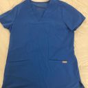 FIGS Royal Blue Scrub Top Photo 2